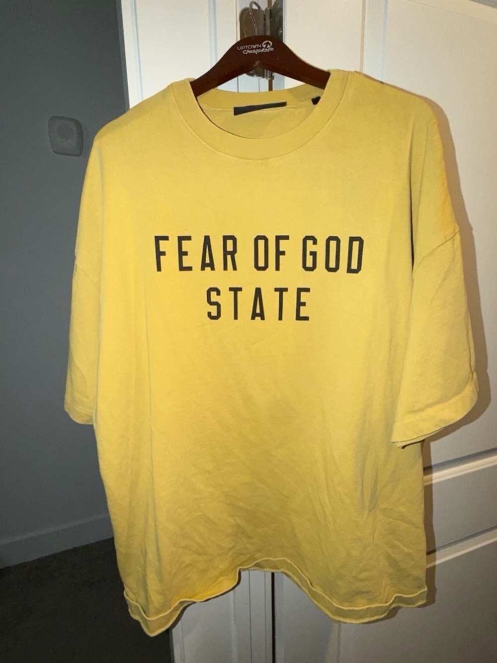 Fear of God Yellow State Logo Short Sleeve Tee
